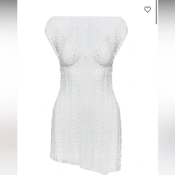 Princess Polly Breezy Off the Shoulder Mini Dress White size 4 - Picture 3 of 12